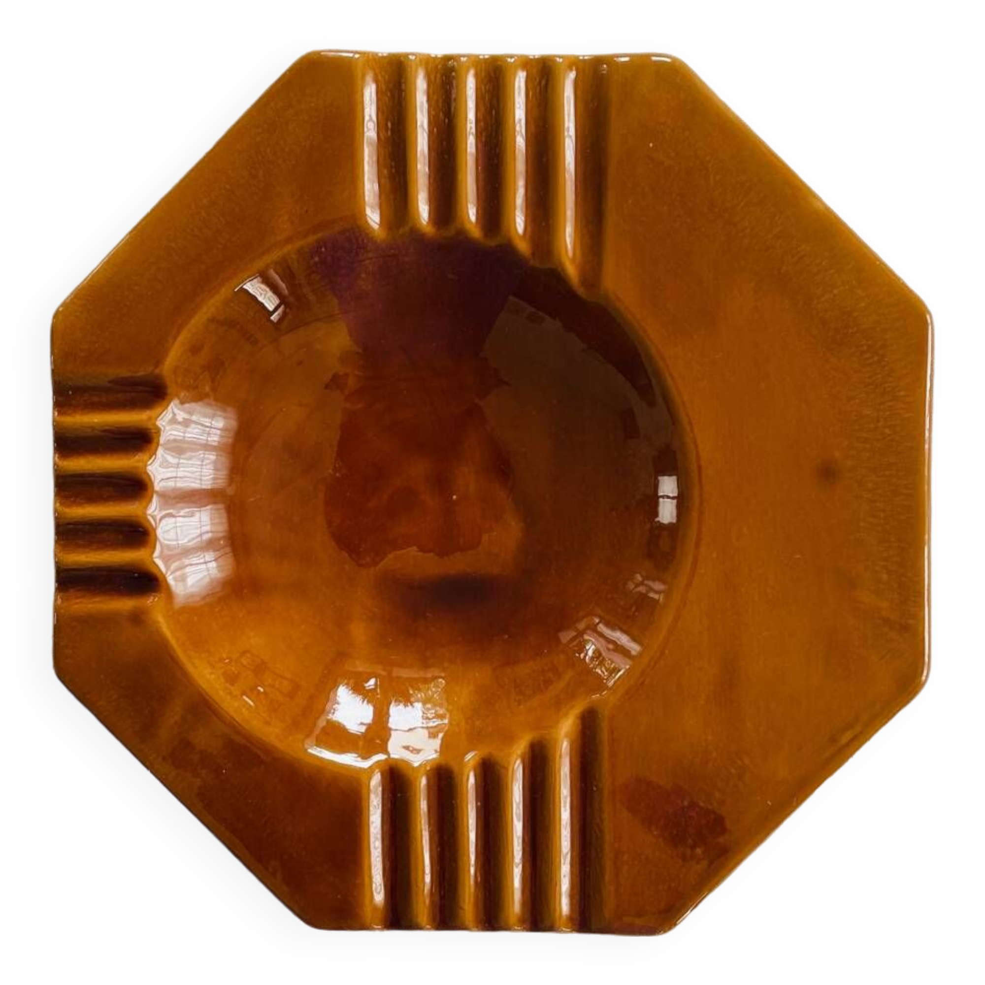 Large vintage modernist ceramic ashtray