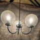 Vintage 70s globe pendant light