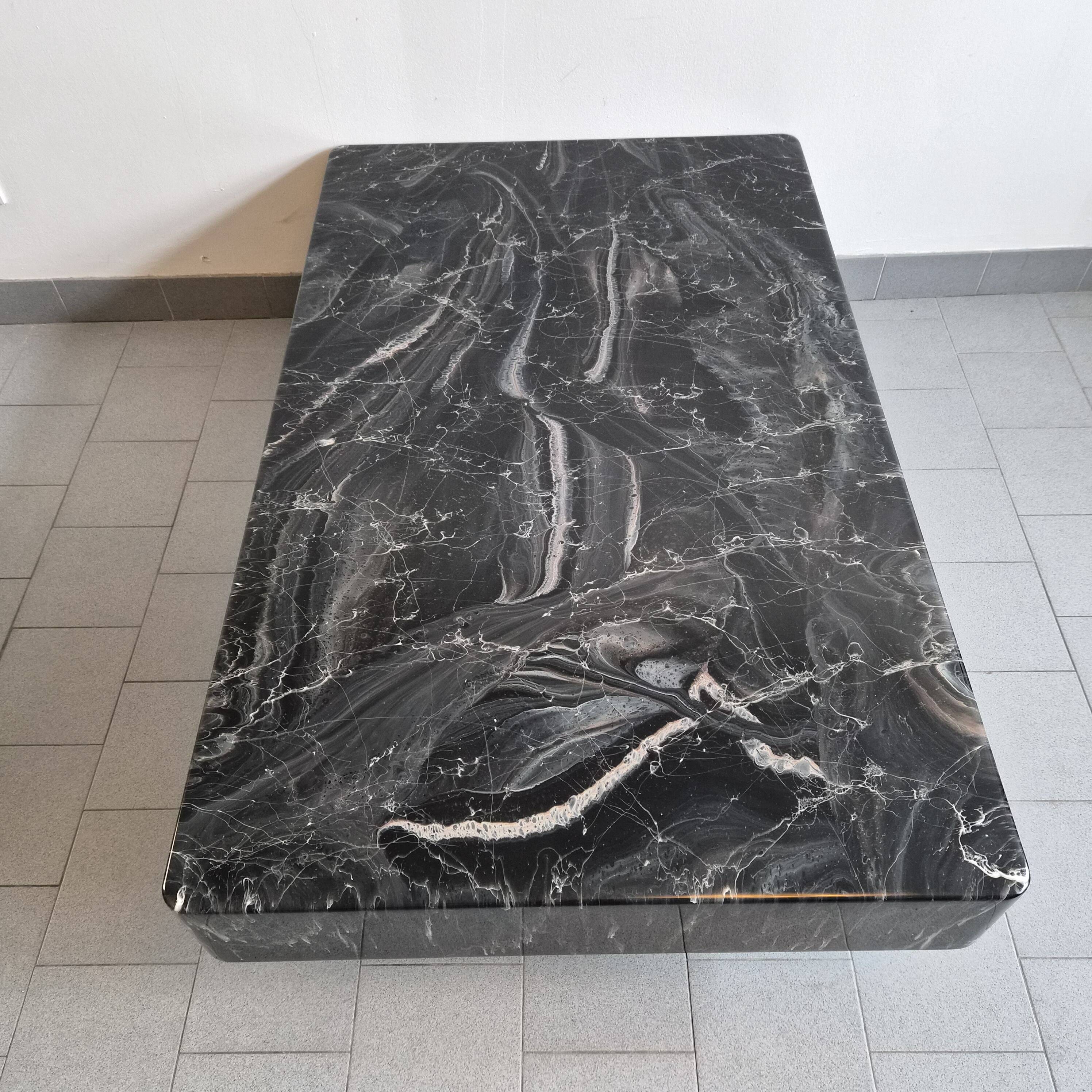 1970s vintage marble effect coffee table