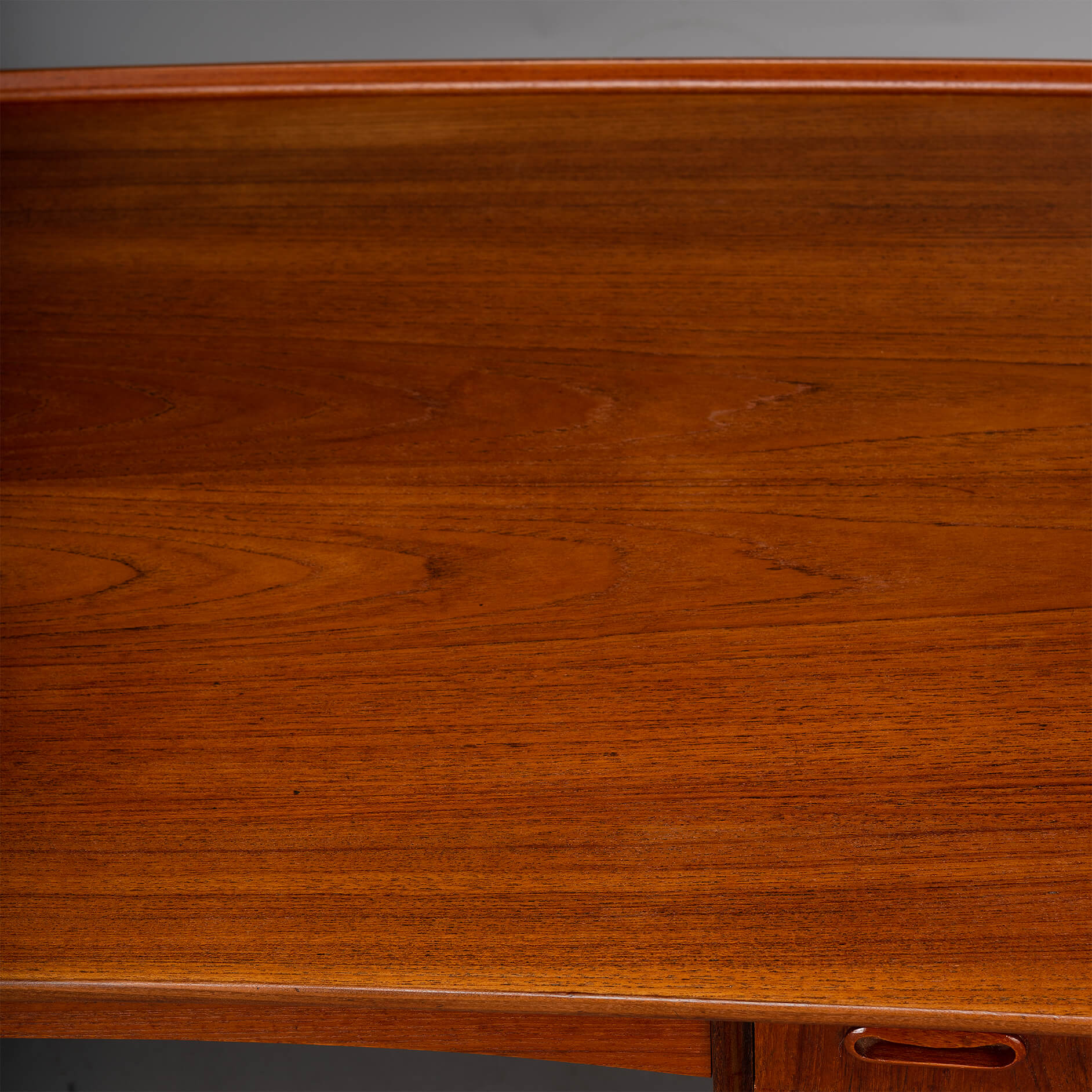 Danish vintage teak design desk by svend age madsen for hp hansen, 1960s