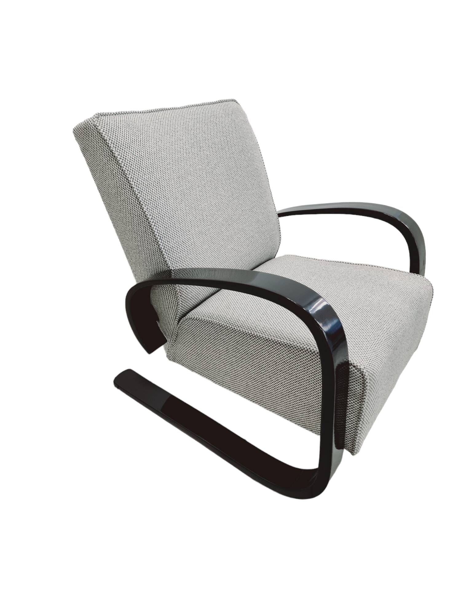 Pair of stunning Art Deco cantilever armchairs by M. Navratil, 1930s Czechoslovakia