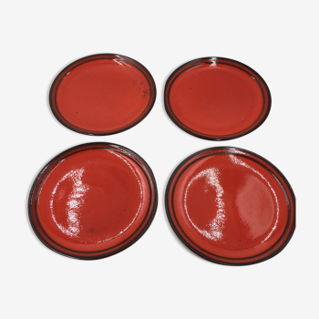 Lot de 4 assiettes plates en céramique jasba