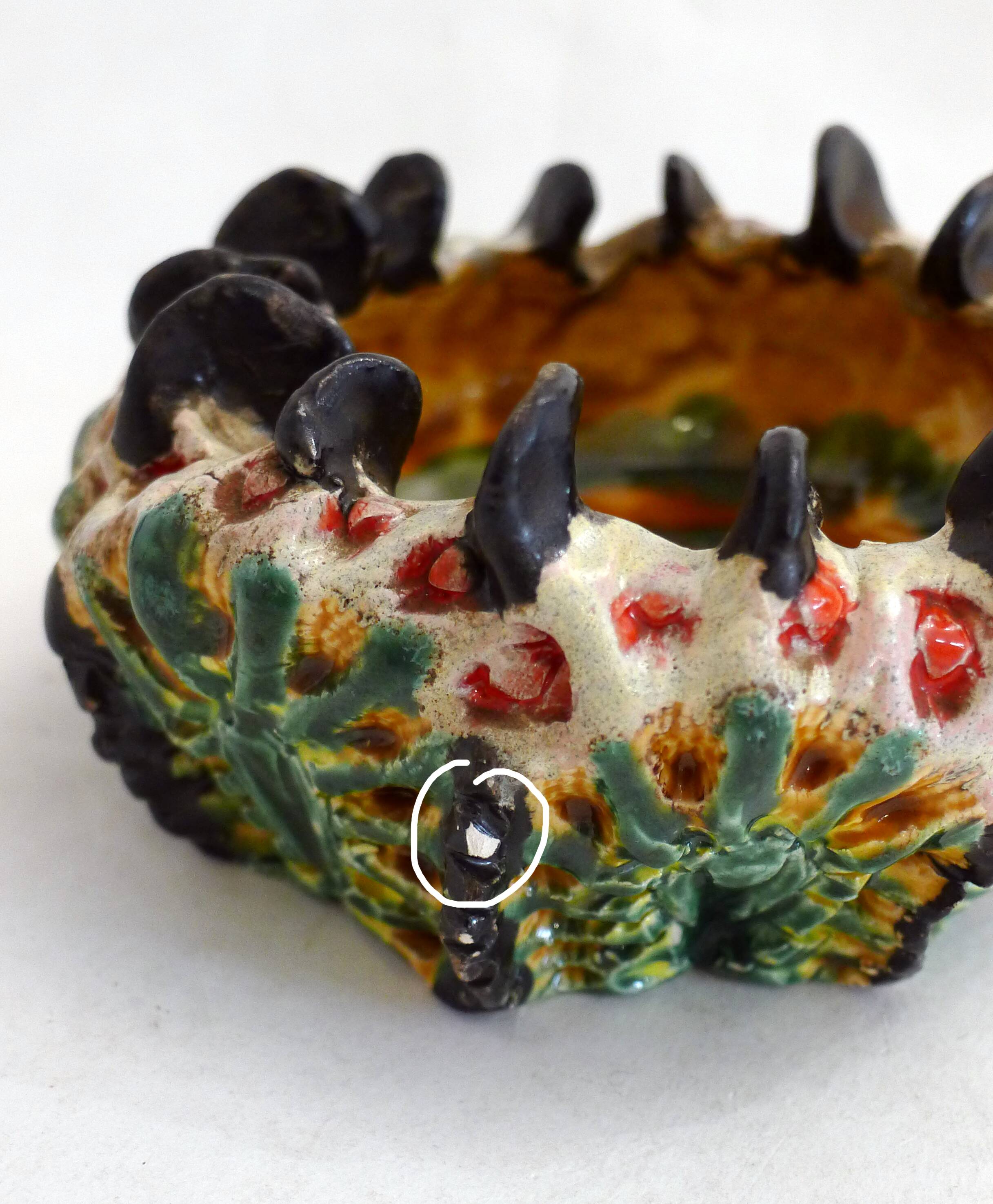 Organic barbotine ashtray and pocket tray