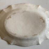 Plat début 19e en faïence à godrons