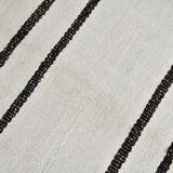 White Black Modern Striped Vintage Runner Rug, 68x276Cm