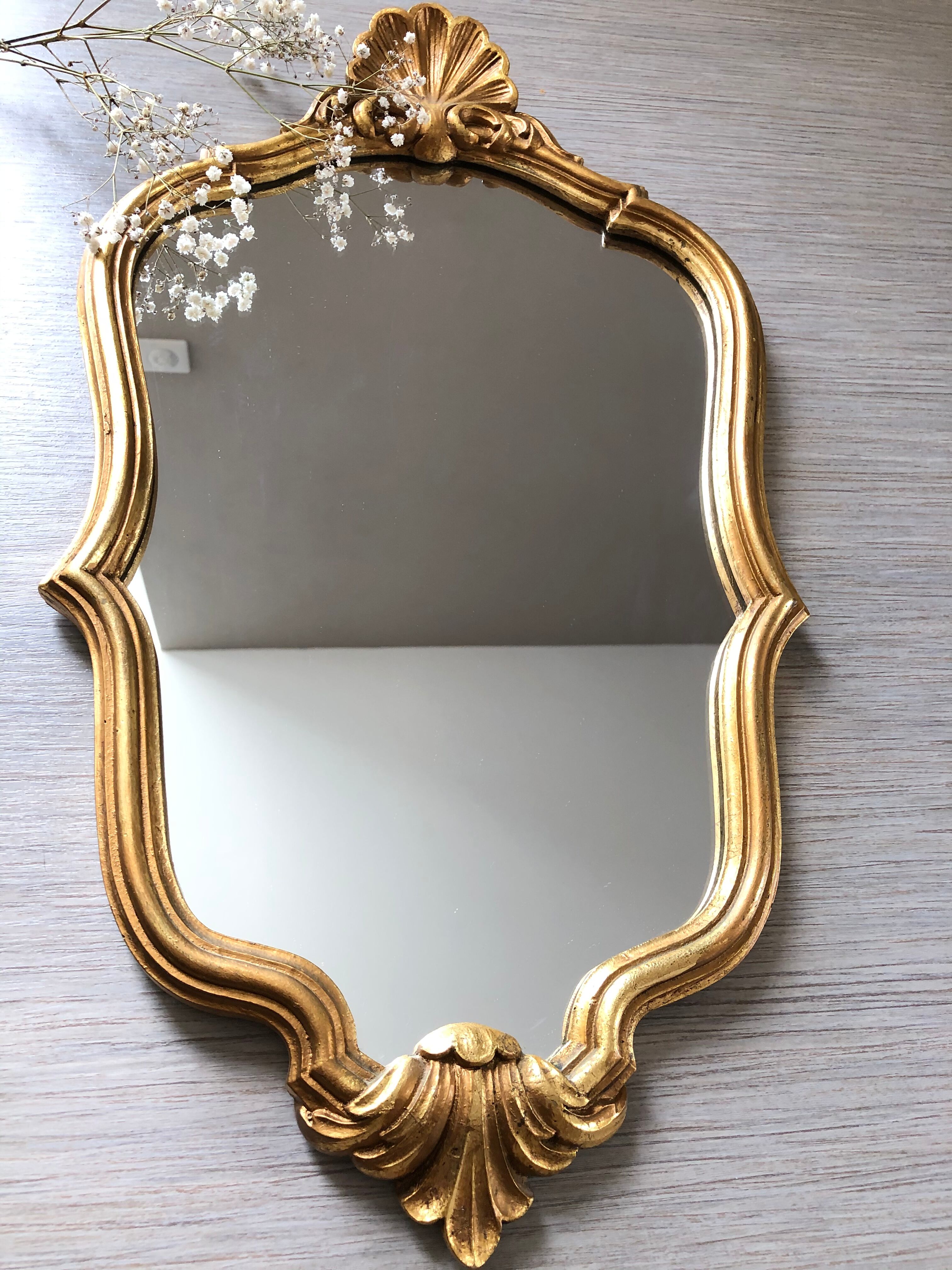 Miroir doré esprit baroque
