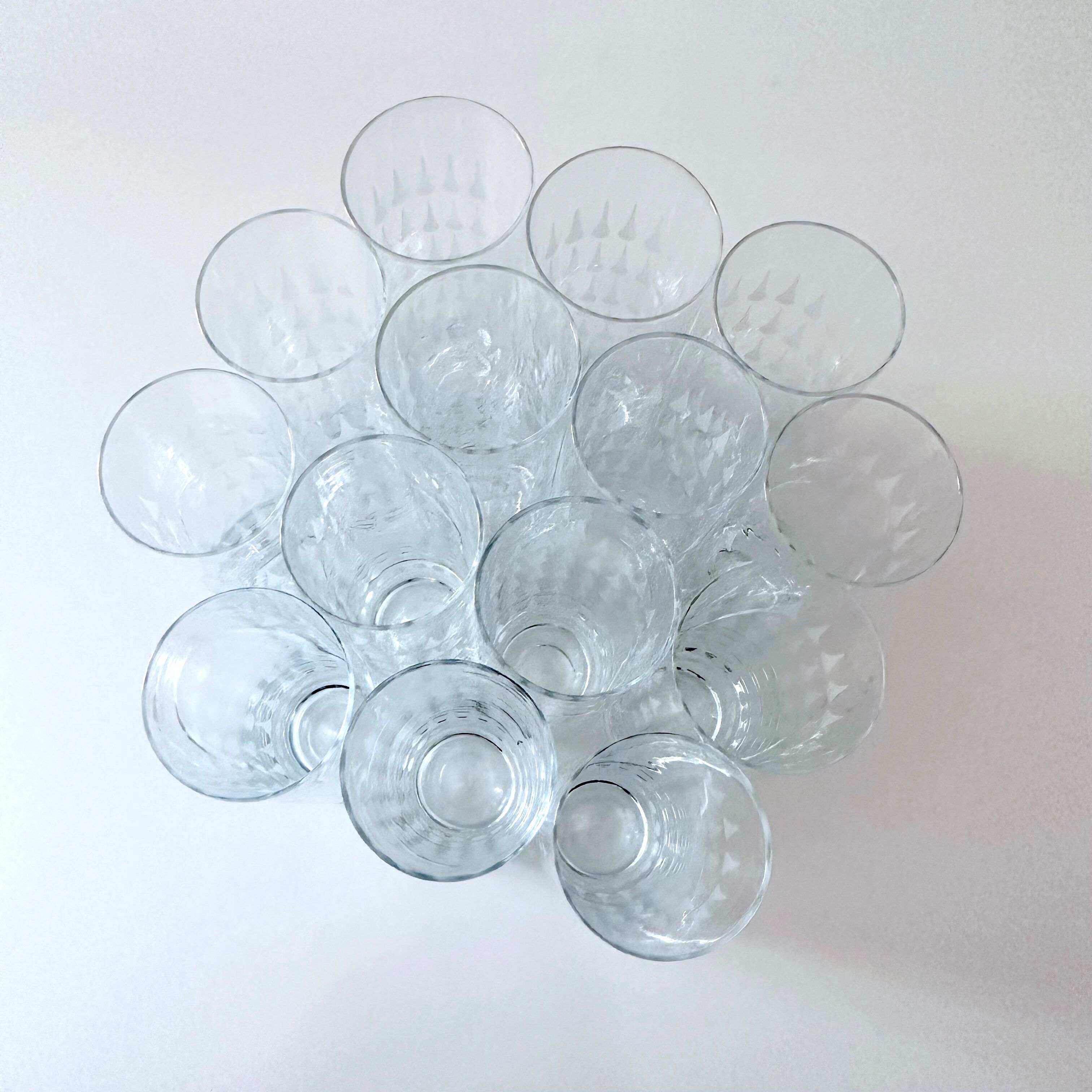 Set of 14 champagne flutes Ingrid Glas Germany