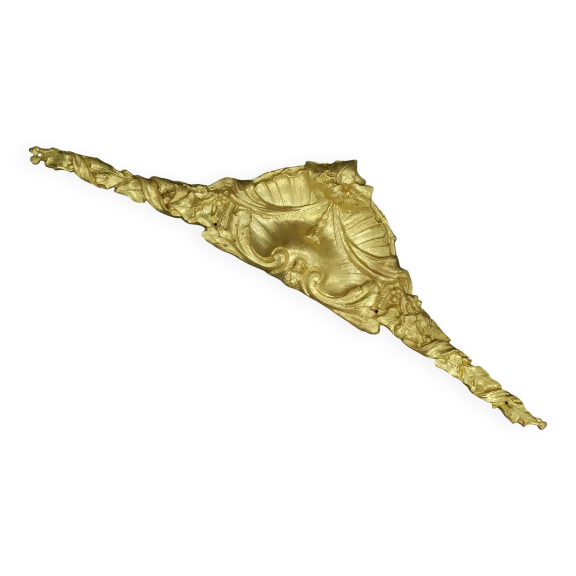 Large 19th century Louis XV style pediment - bronze signed Poix Blin