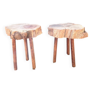 2 tabourets trépied