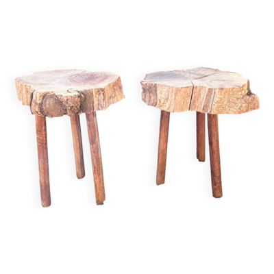 2 tabourets trépied de berger