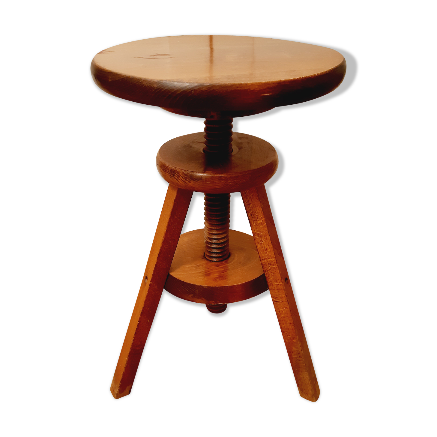 Solid wood screw stool