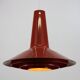 Dark red space age ceiling lamps by Bent Karlby for A. Schroder Kemi  -70's