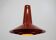 Dark red space age ceiling lamps by Bent Karlby for A. Schroder Kemi  -70's