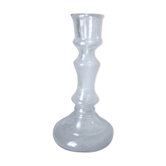 Blown glass candlestick at the end of the 19th century