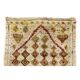 Antique Handmade Turkish Tulu Rug with Geometric Design, 100% Wool