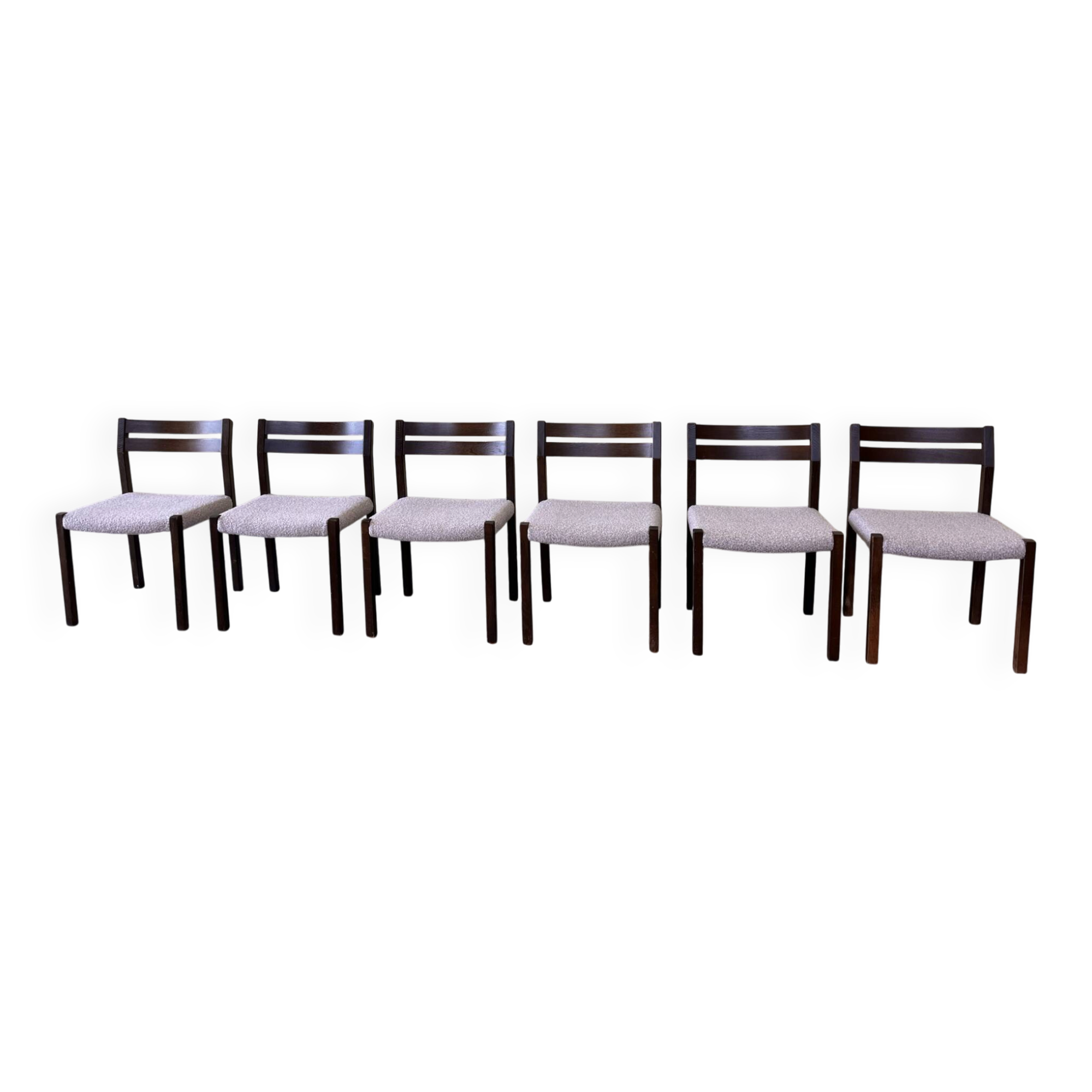 Ensemble de six chaises de salle à manger modèle 401 par Jørgen Henrik Møller pour JL Møllers.