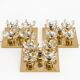 Brass wall lamp with glass prisms