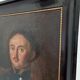Antique original oil painting of an officer, large gentleman portrait painting
