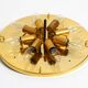 Gorgeous large 1970s Palwa brass ceiling or wall lamp with faceted crystal