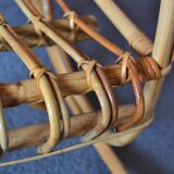 Children's rocking chair in vintage rattan 60 70