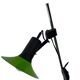 Vintage green fluorescent floor lamp with spots.