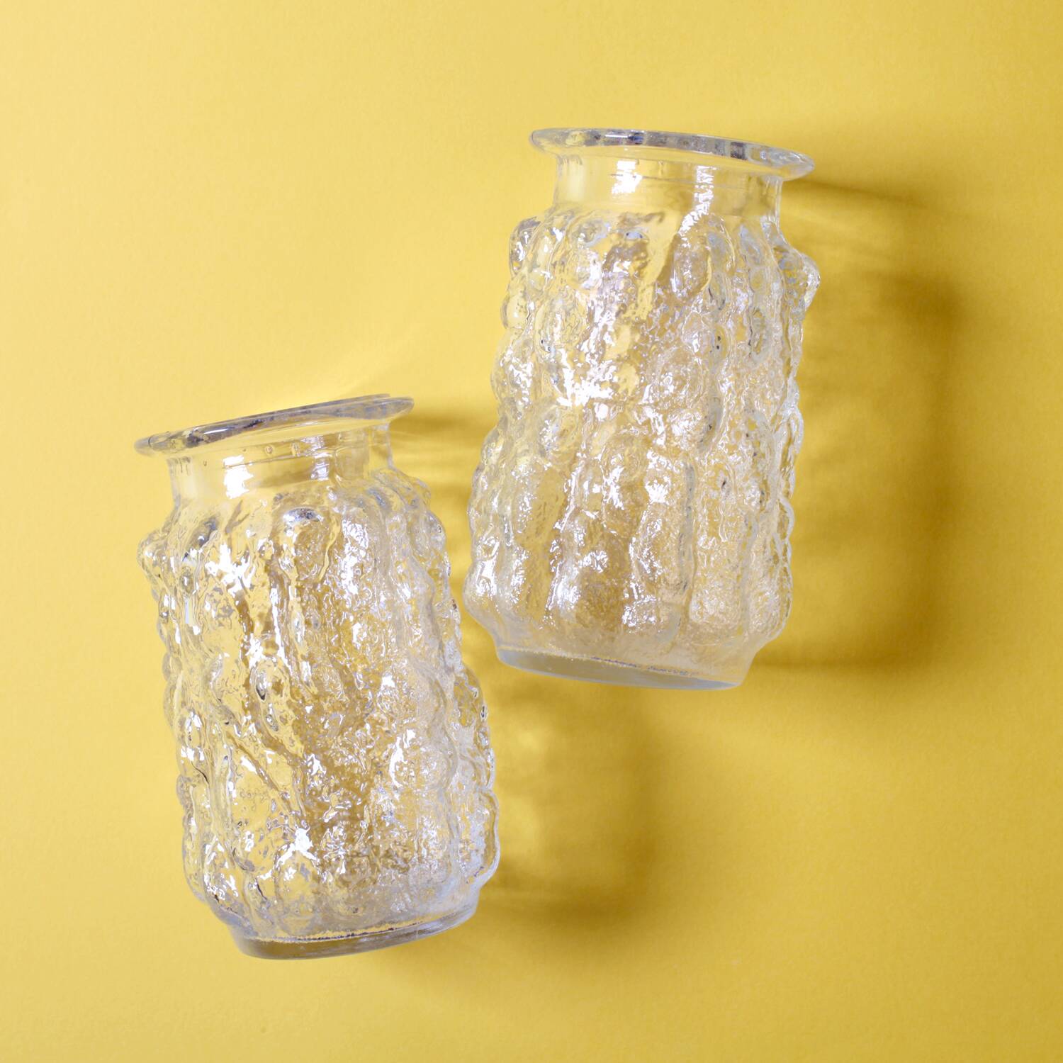 Vintage Pressed Glass Bubble Vase: Vladislav Urban Design, Czech Republic