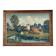 Vintage original large landscape oil painting, signed countryside art