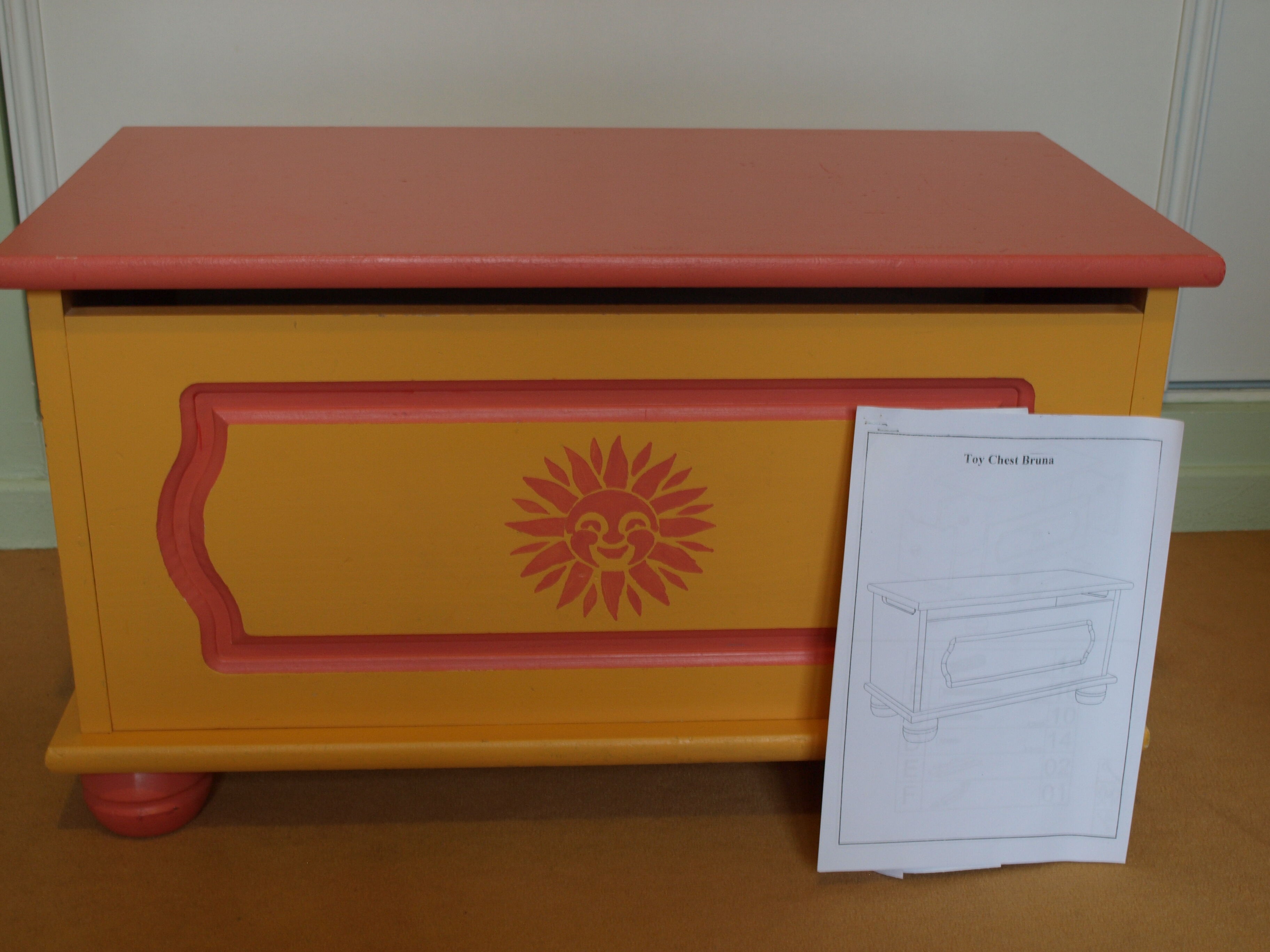 Solid pine toy chest