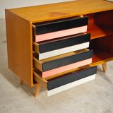 U 458 pink and grey sideboard by Jiri Jiroutek for Interier Praha 1960