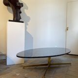 Michel Kin coffee table in blue and black granite, Arflex editions, 1960