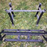 Wrought iron log holder or plant stand
