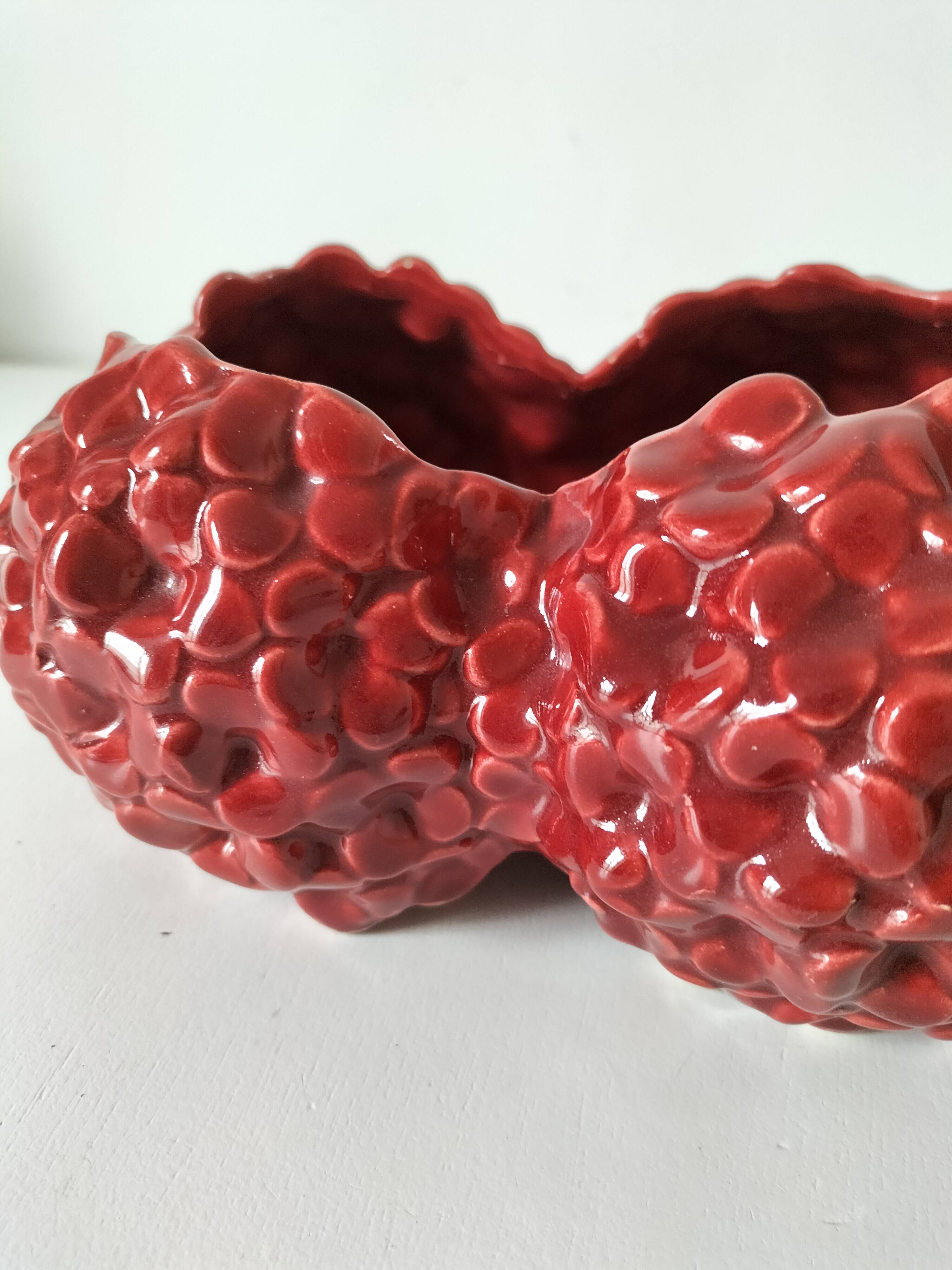 Cache-pot triptyque De Bruyn Fives Lille rouge n°4709