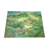 Cerdon's green and wine landscape picture