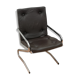 Leather armchair and chrome Italian design year 70