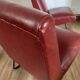 Paire de fauteuils vintage rouge bordeaux