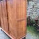 Vintage wardrobe compass feet with 3 sliding oak doors.