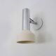 Adjustable wall spotlight in chrome-plated and white lacquered metal. 1970s
