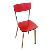 Chaise vintage en Formica rose