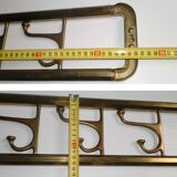 Art-Deco brass Coat Rack  &  2 Hangers, France, 1940s