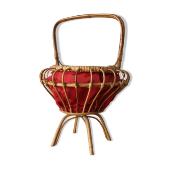 Rattan laundry basket