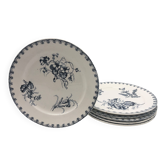 6 Assiettes à dessert “ Sarreguemines “ modèle Vega
