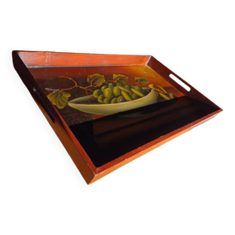 Vintage painted serving tray