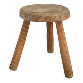 Vintage Solid Wood Tripod Stool
