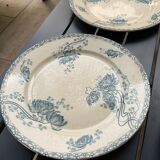 4 plates iron earth Royat sarreguemines U&C