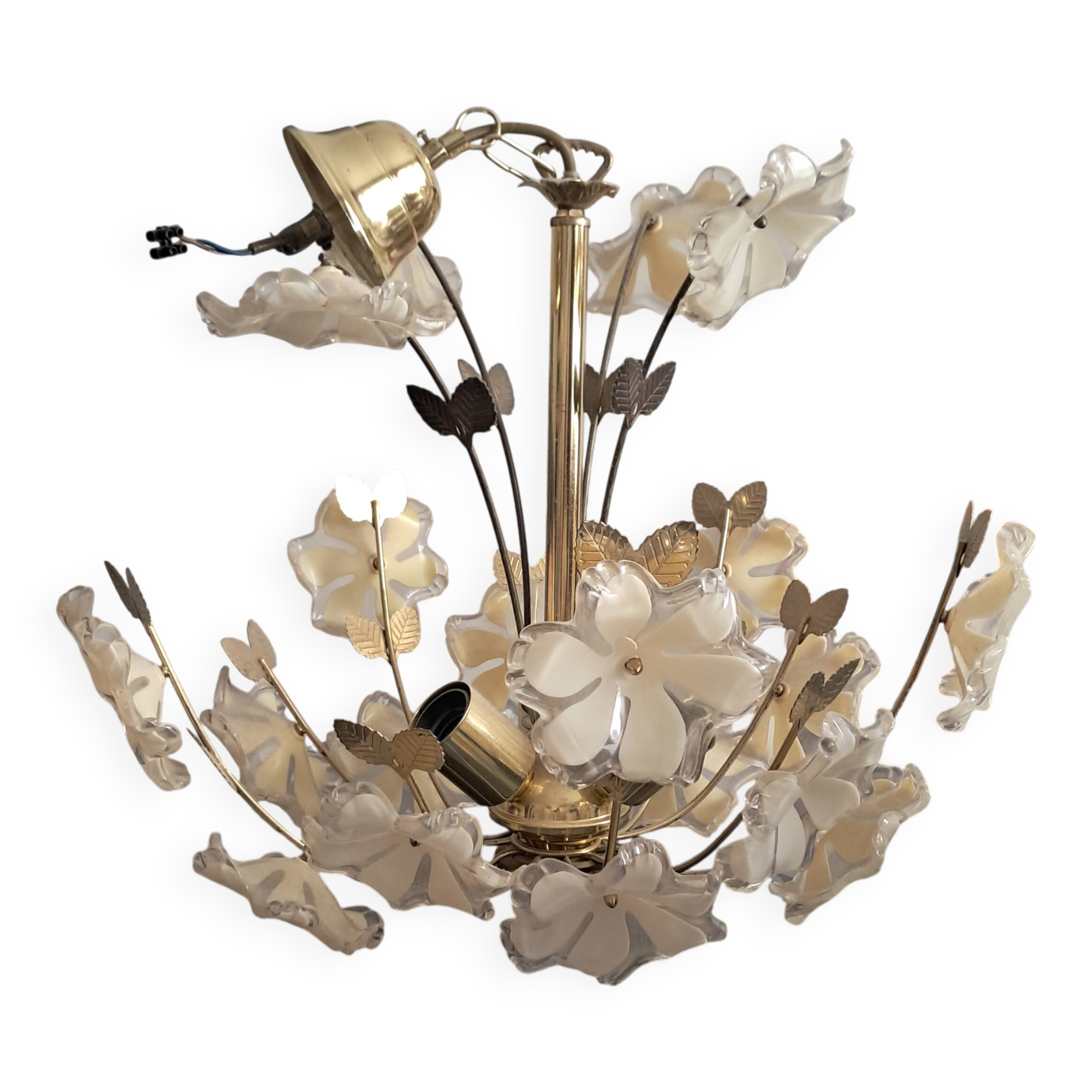 Lustre florale vintage 1960