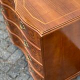 Vintage Inlay Wood Chest of Drawers in the Style of Louis XIV