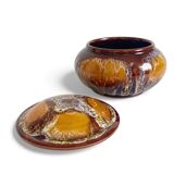 Mid-Century Vallauris Ceramic Box with Earthy Glaze, France, 1950s