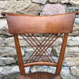 Paire de chaises rustique paillées