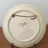 Quimper earthenware plate signed Paul Foullen