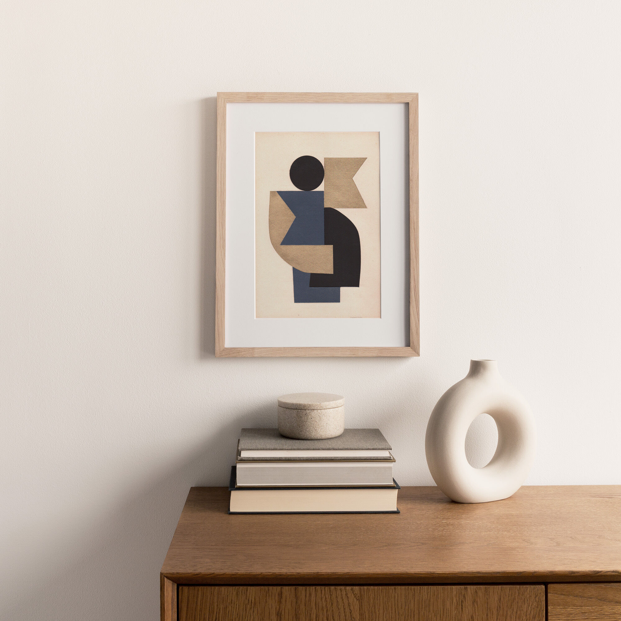 Collage on old paper • c447 • signed Eawy